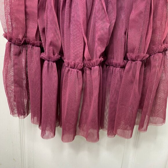 Free People Beaded Bustier/Corset dress w/ Pleated & Ruffled Tulle Skirt XS #318 - Picture 6 of 11